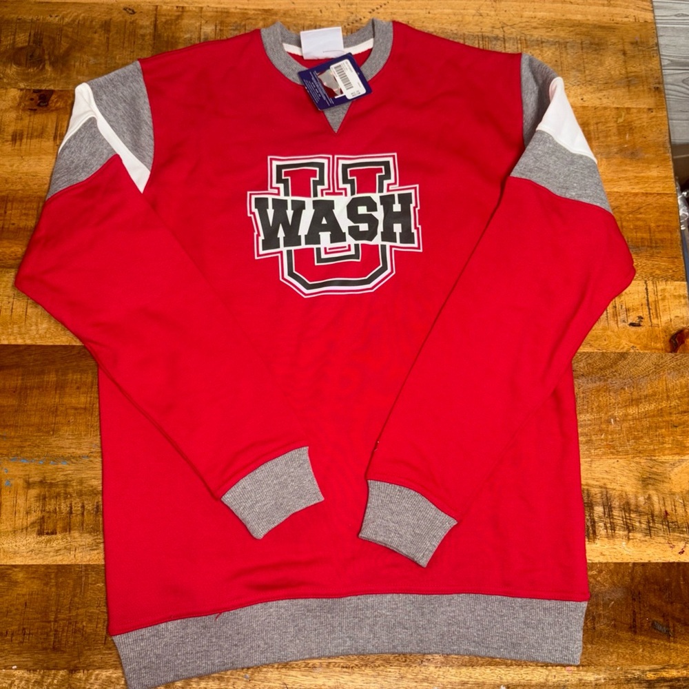 Champion Washington University Crew neck Sweater Red Size Medium NWT